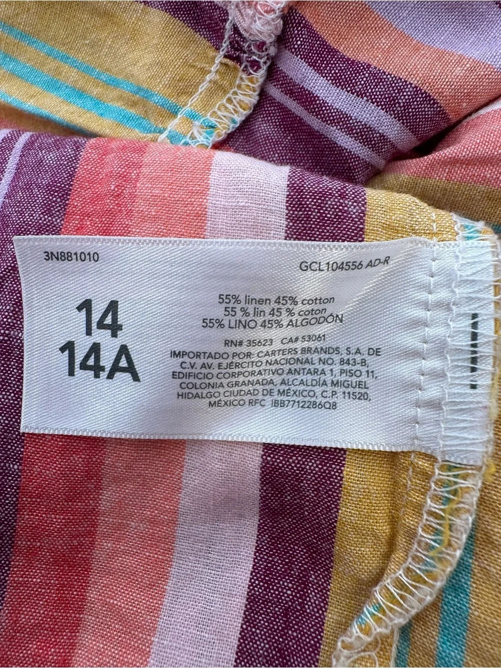 Carters lightweight dress